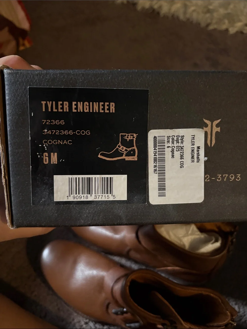 Frye Brown Leather Ankle Booties with Side Buckle